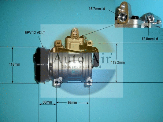 Compresseur, climatisation AUTO AIR GLOUCESTER 14-1462