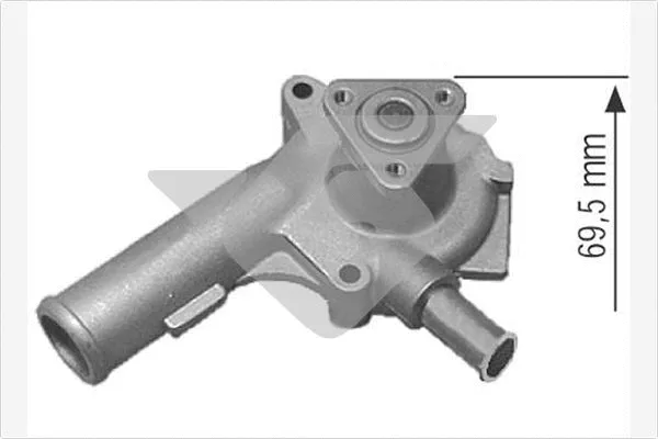 Pompe à eau, refroidissement du moteur HUTCHINSON WP203
