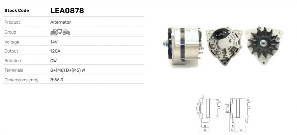Alternateur LUSA LEA0878