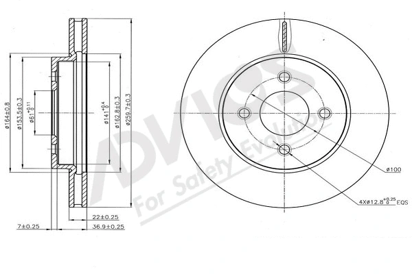Disque de frein ADVICS-SEA B6F121