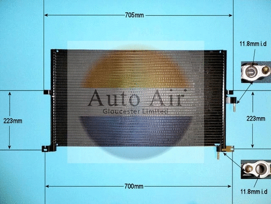 Condenseur, climatisation AUTO AIR GLOUCESTER 16-1172A