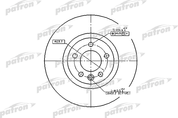Disque de frein PATRON PBD4309