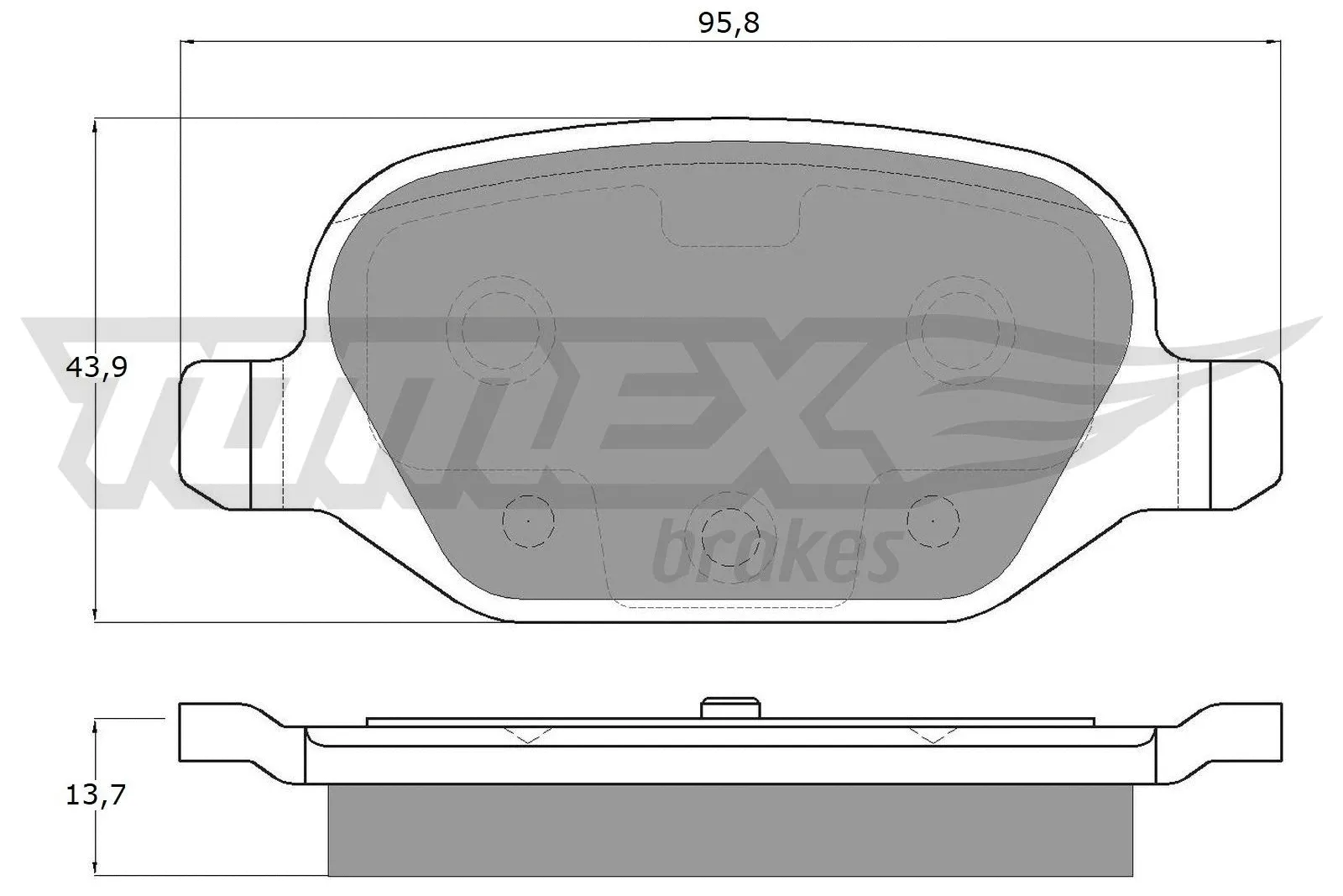 Kit de plaquettes de frein, frein à disque TOMEX Brakes TX 12-701