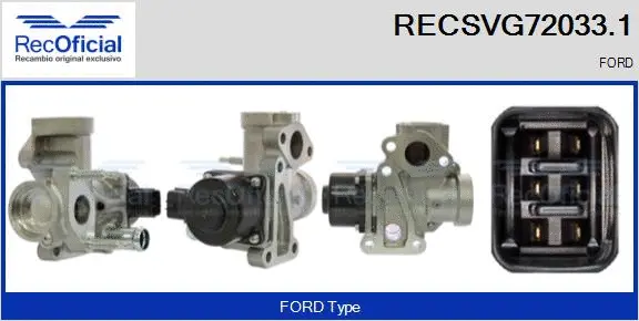 Vanne EGR RECOFICIAL RECSVG72033.1