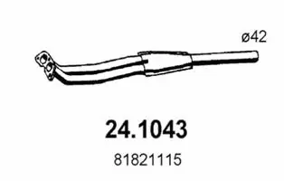 Tuyau d'échappement ASSO 24.1043
