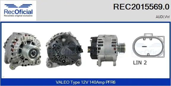 Alternateur RECOFICIAL REC2015569.0