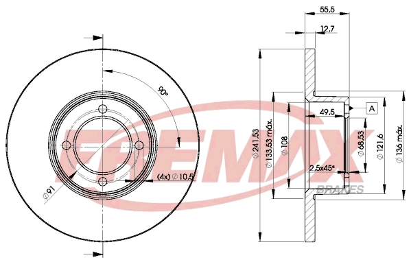 Disque de frein FREMAX BD-0751