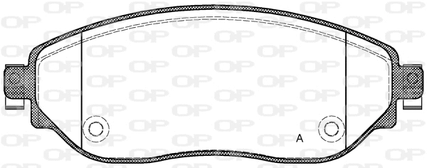 Kit de plaquettes de frein, frein à disque OPEN PARTS BPA1617.08