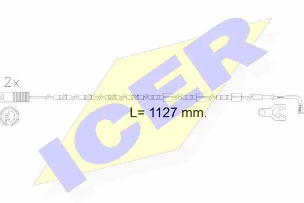 Contact d'avertissement, usure des plaquettes de frein ICER 610605 E C