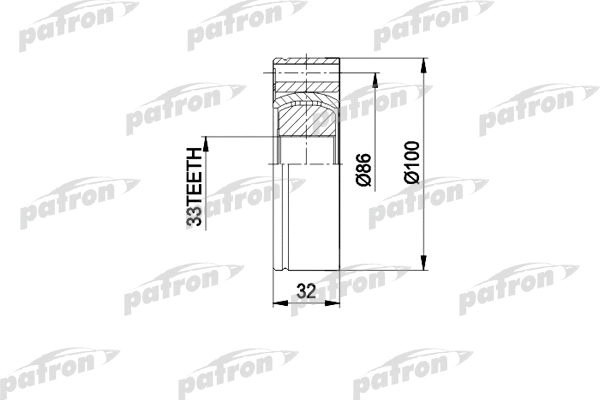 Jeu de joints, arbre de transmission PATRON PCV3012