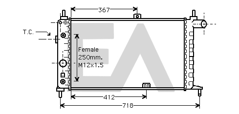Radiateur, refroidissement du moteur EACLIMA 31R54038