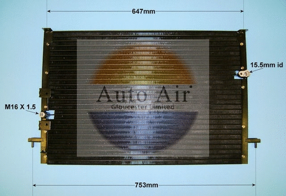 Condenseur, climatisation AUTO AIR GLOUCESTER 16-3934