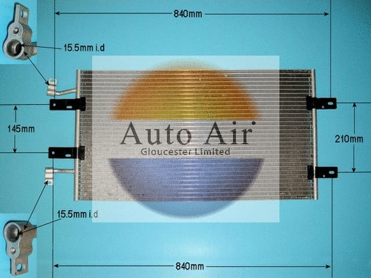 Condenseur, climatisation AUTO AIR GLOUCESTER 16-1382A