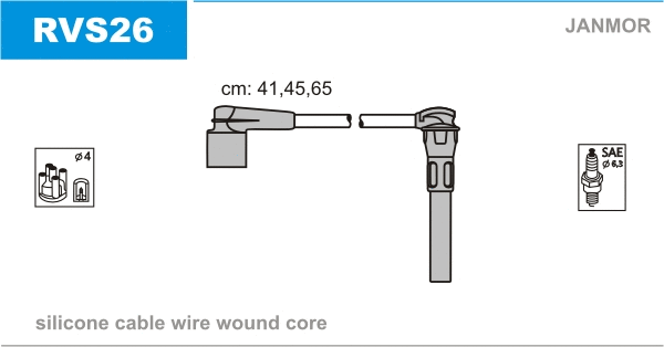 Kit de câbles d'allumage JANMOR RVS26