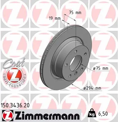 Disque de frein ZIMMERMANN 150.3436.20