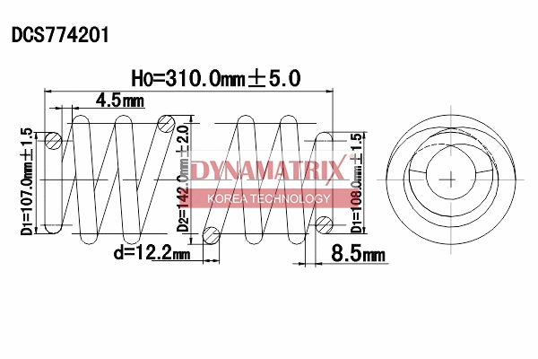 Ressort de suspension DYNAMATRIX DCS774201