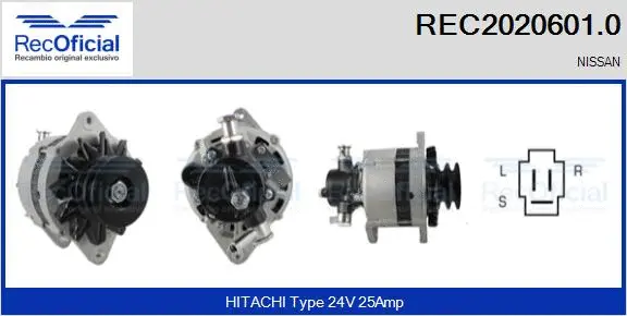 Alternateur RECOFICIAL REC2020601.0