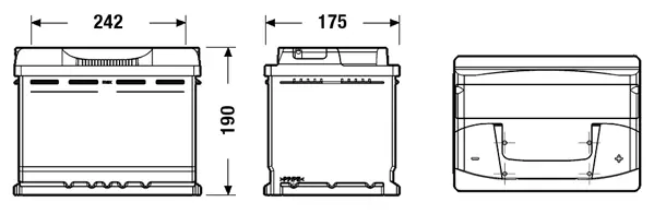 Batterie de démarrage TUDOR TB620