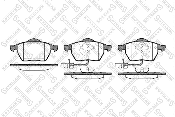 Kit de plaquettes de frein, frein à disque STELLOX 401 022B-SX