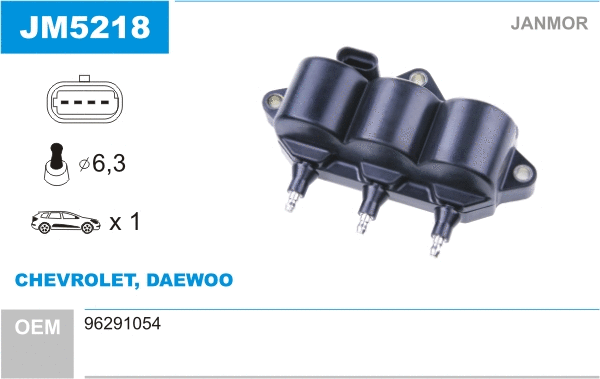 Bobine d'allumage JANMOR JM5218