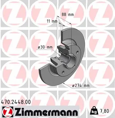 Disque de frein ZIMMERMANN 470.2448.00