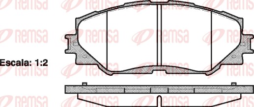 Kit de plaquettes de frein, frein à disque REMSA 1232.00