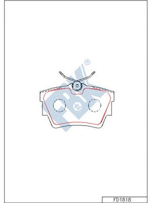 Kit de plaquettes de frein, frein à disque FBK FD1818