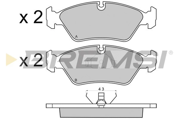 Kit de plaquettes de frein, frein à disque BREMSI BP2231