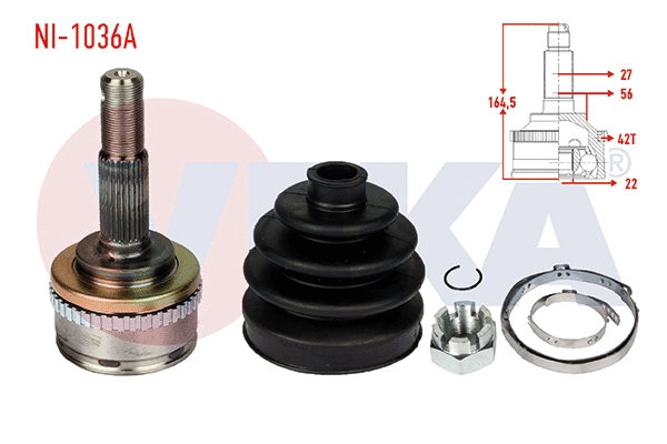 Jeu de joints, arbre de transmission VEKA NI-1036A