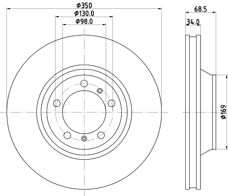 Disque de frein MINTEX MDC83189RC