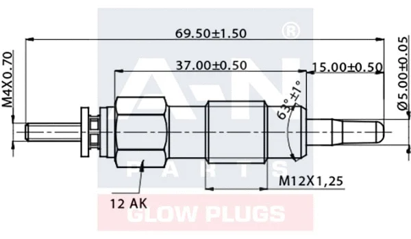 Bougie de préchauffage A-N PARTS A-N068432