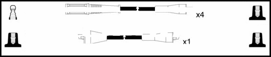 Kit de câbles d'allumage LEMARK HOES224