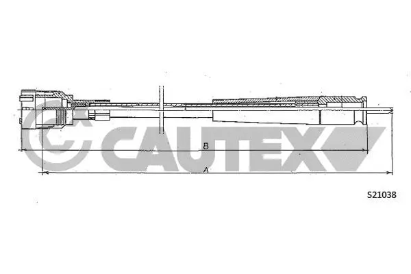Câble flexible de commande de compteur CAUTEX 762157