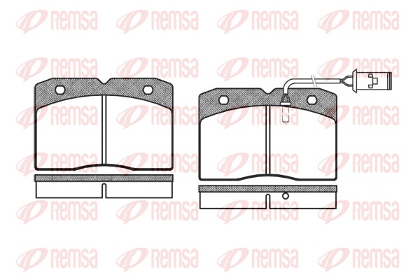 Kit de plaquettes de frein, frein à disque REMSA 0211.22