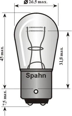 Ampoule, feu clignotant SPAHN GLÜHLAMPEN 4015