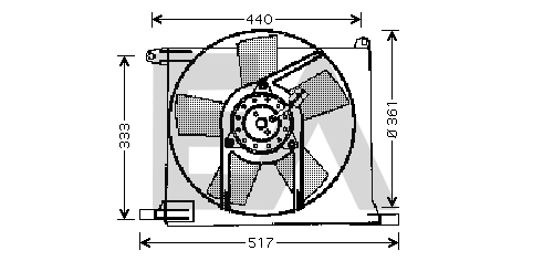 Ventilateur, refroidissement du moteur EACLIMA 33V54001