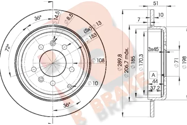 Disque de frein R BRAKE 78RBD24686