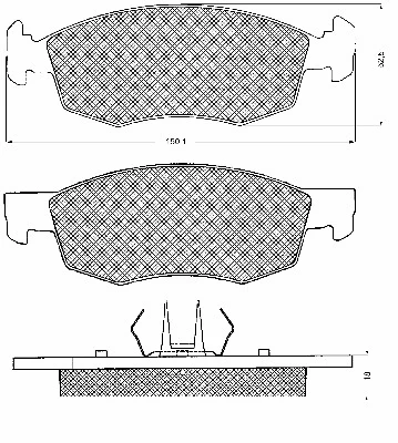 Kit de plaquettes de frein, frein à disque BSF 10608