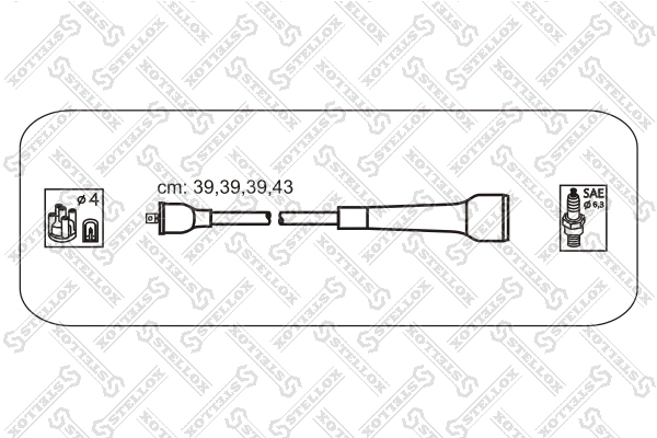 Kit de câbles d'allumage STELLOX 10-38401-SX