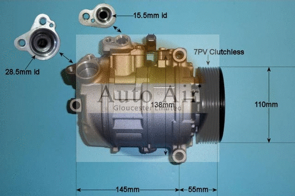 Compresseur, climatisation AUTO AIR GLOUCESTER 14-0038R
