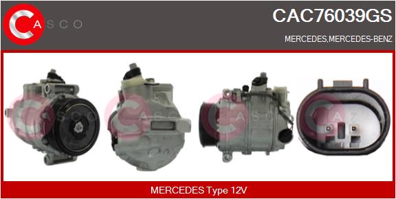 Compresseur, climatisation CASCO CAC76039GS