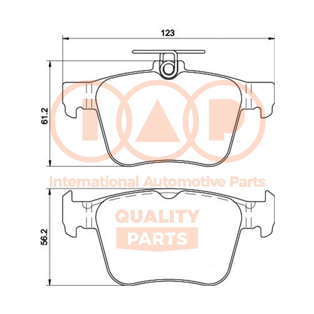 Kit de plaquettes de frein, frein à disque IAP QUALITY PARTS 704-50031