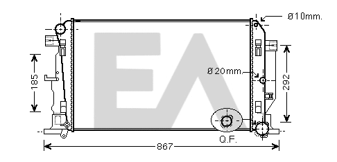 Radiateur, refroidissement du moteur EACLIMA 31R50090