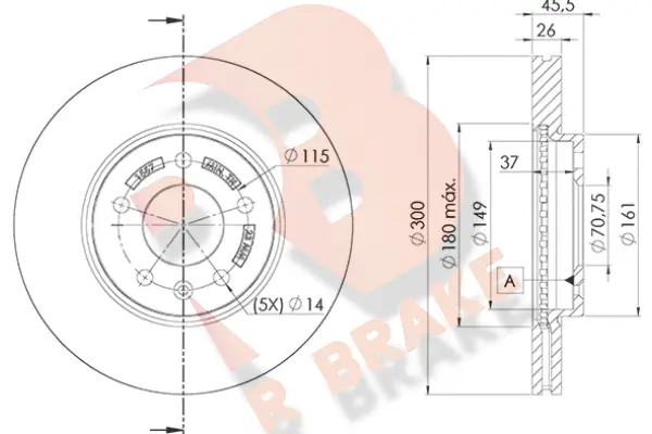 Disque de frein R BRAKE 78RBD21557