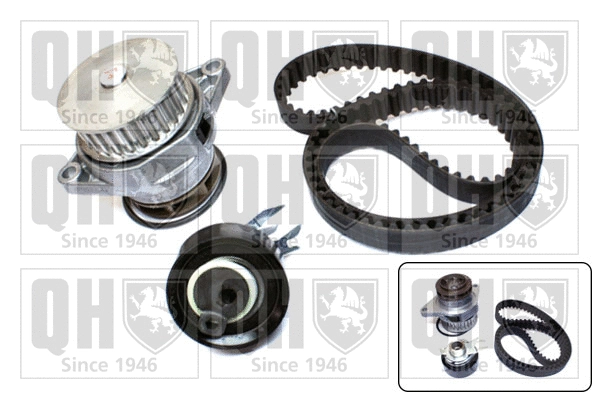 Pompe à eau + kit de courroie crantée QUINTON HAZELL QBPK2290