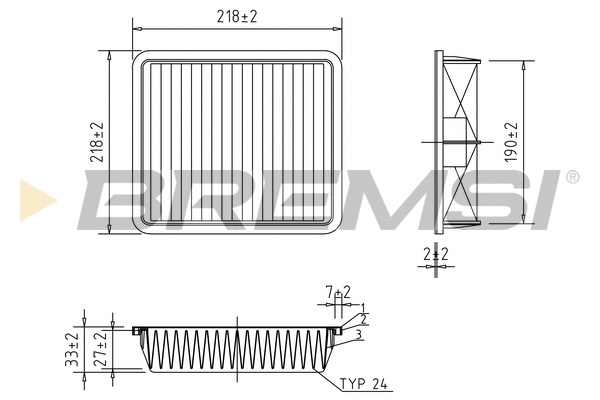 Filtre à air BREMSI FA1170