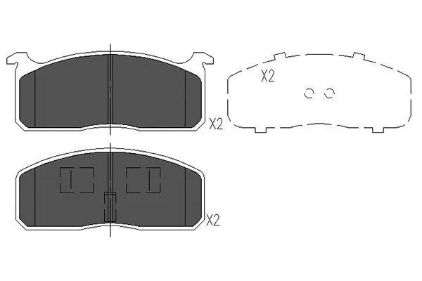 Kit de plaquettes de frein, frein à disque KAVO PARTS KBP-9029