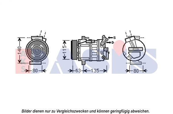 Compresseur, climatisation AKS DASIS 852606N