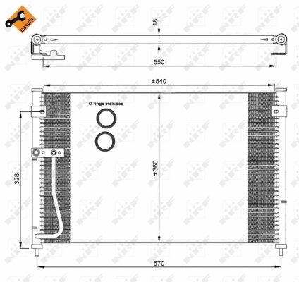 Condenseur, climatisation NRF 35306