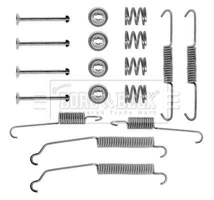 Kit d'accessoires, mâchoire de frein BORG & BECK BBK6078